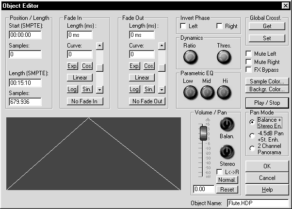 Object editor. Панорамирование.