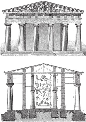 Как нарисовать храм зевса