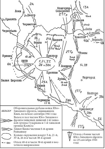 Карта киевский котел 1941 года