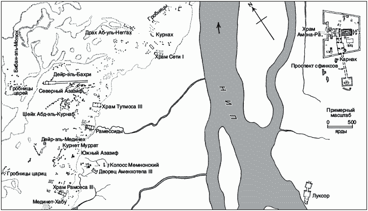 Фивы египет карта - 92 фото