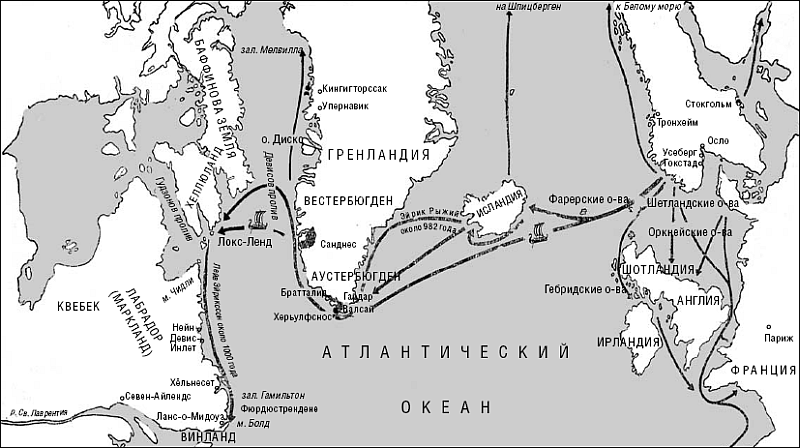 Походы викингов карта