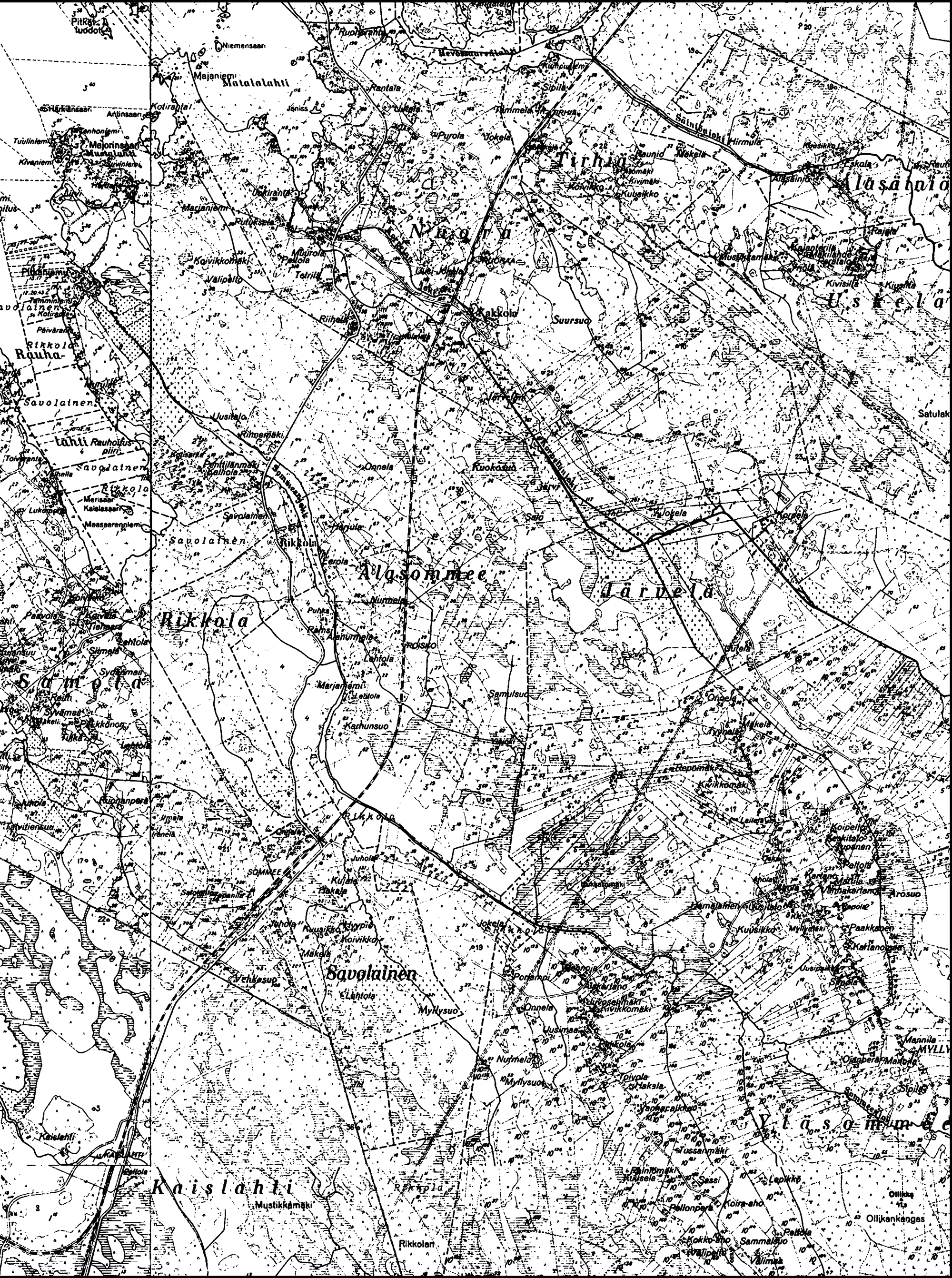 Финская карта сосново